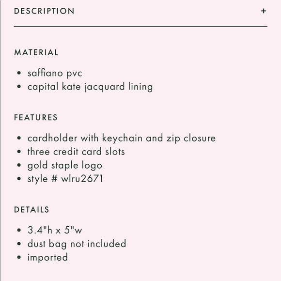 KATE SPADE Laurel way cardholder wallet/ key chain - Picture 4 of 7